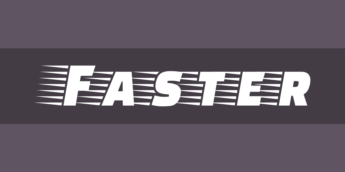 Пример шрифта Faster #1